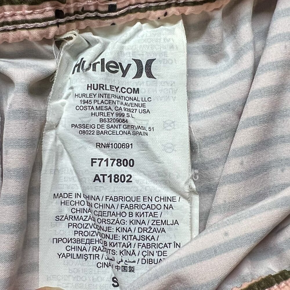 Hurley Women's Phantom Southside Waverider Board Shorts Cream/Green Size S - Picture 6 of 7